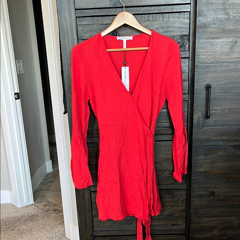 😻5for$15😻BCBGeneration red wrap dress xs